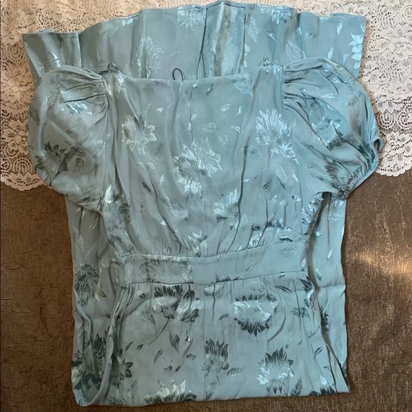 ZARA FLORAL JACQUARD DRESS - Picture 4 of 8